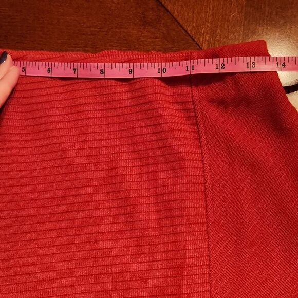 Band of the Free Ribbed Knit Crop Top & Midi Pencil Skirt Set, Medium, Rust - Picture 10 of 13